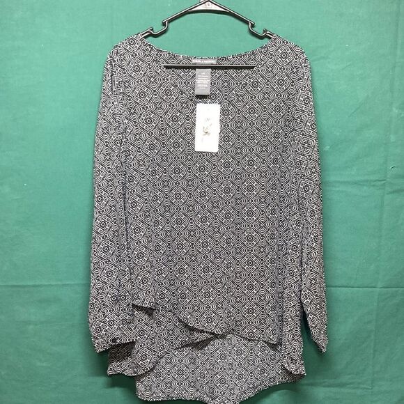 Chelsea & Theodore tunic women’s top size large NWT MSRP $68 (OKPM-11-012) - Picture 1 of 7